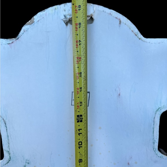 Al Pisano Vintage  Merrie Christmas Tricorn Hat Santa Sign 19" x 13¾" x 1½" Vtg - Picture 6 of 11